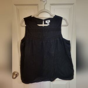 Old Navy Black Sleeveless Blouse Xl